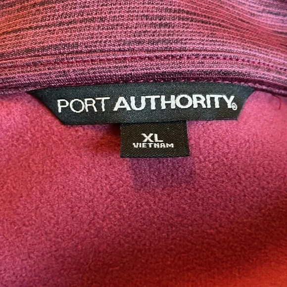 Port Authority men’s maroon full zip sweater size XL - Picture 7 of 8